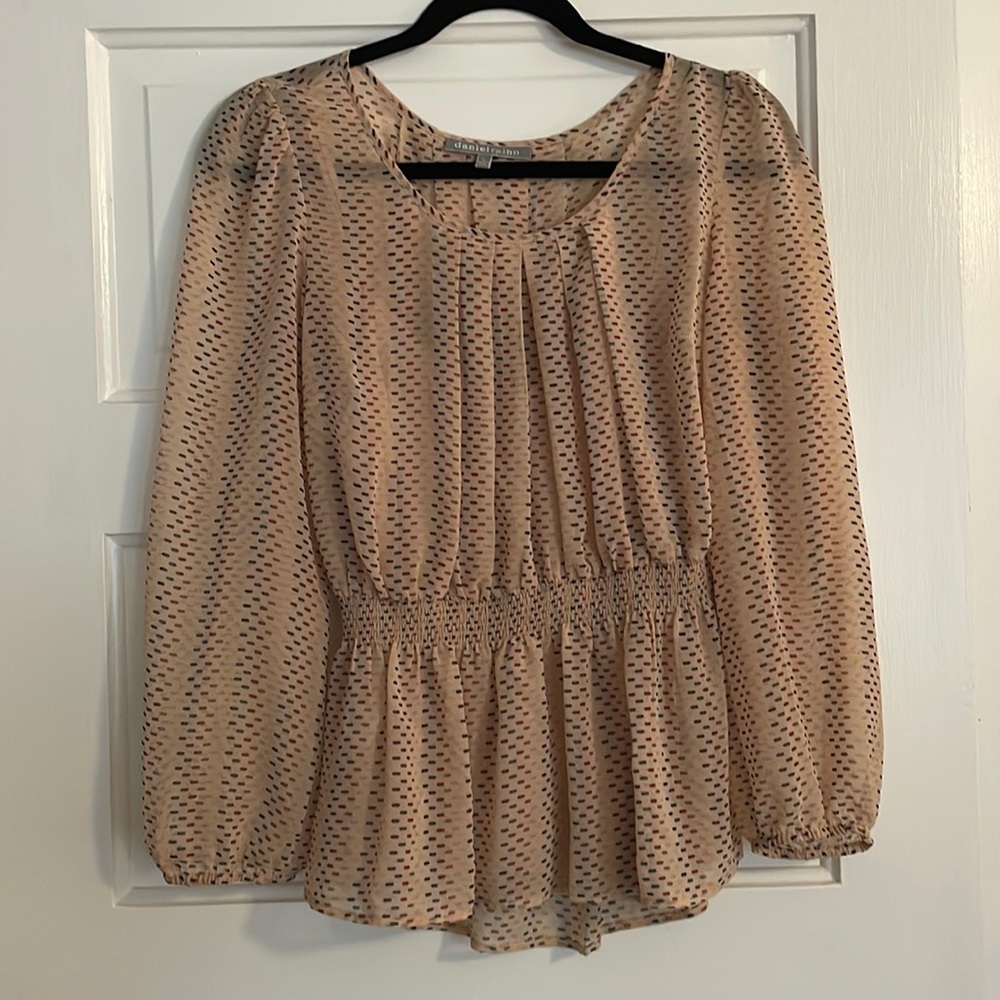 Peplum Blouse with Cinched Waist - Size S